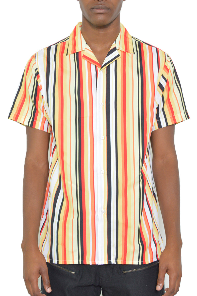 Latitude Striped Button Up
